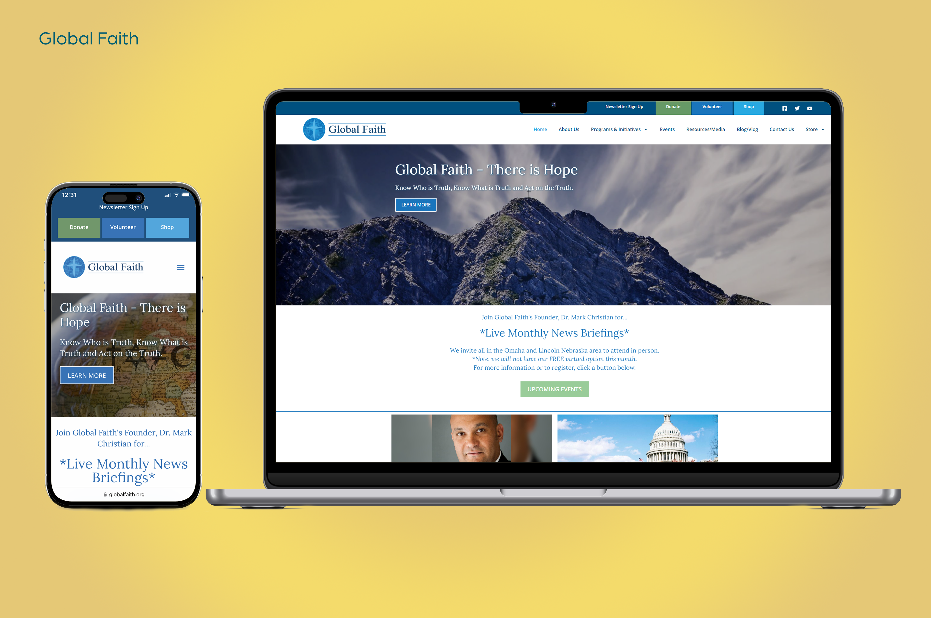 Provides education and resources on global politics and faith.