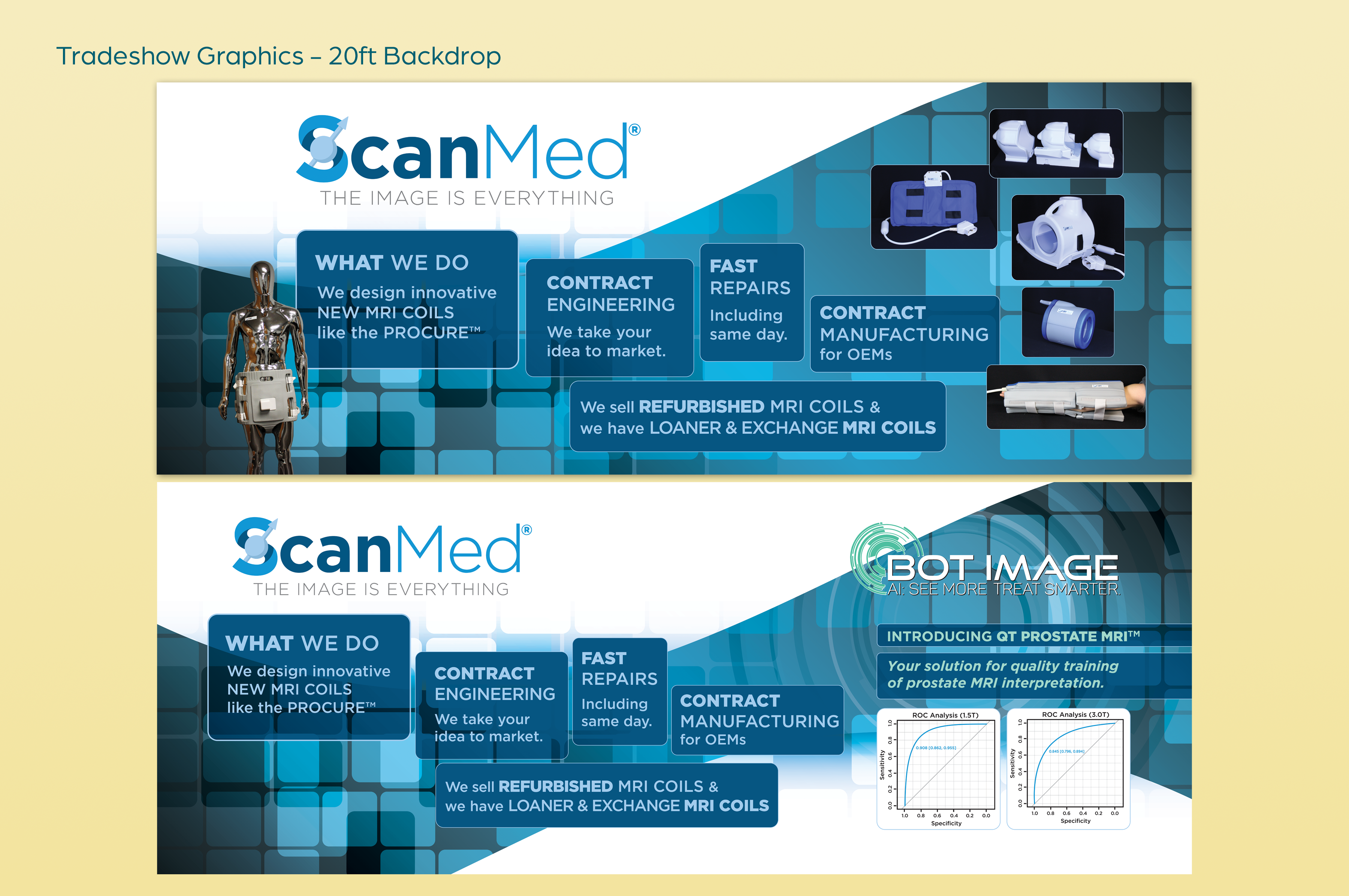2-sided 20ft Backdrop - Trade Show Graphics